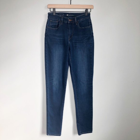 Levi's High Rise Skinny Full Length Denim Jeans 26 - Picture 2 of 7